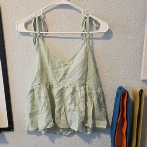 Blu Pepper Light Green Camisole Top